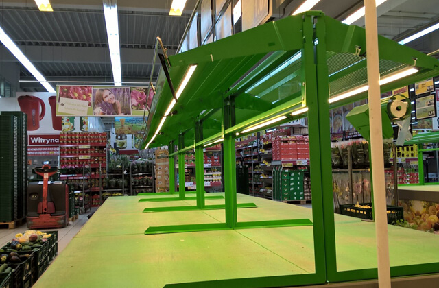 Montaż mebli sklepowych Kaufland